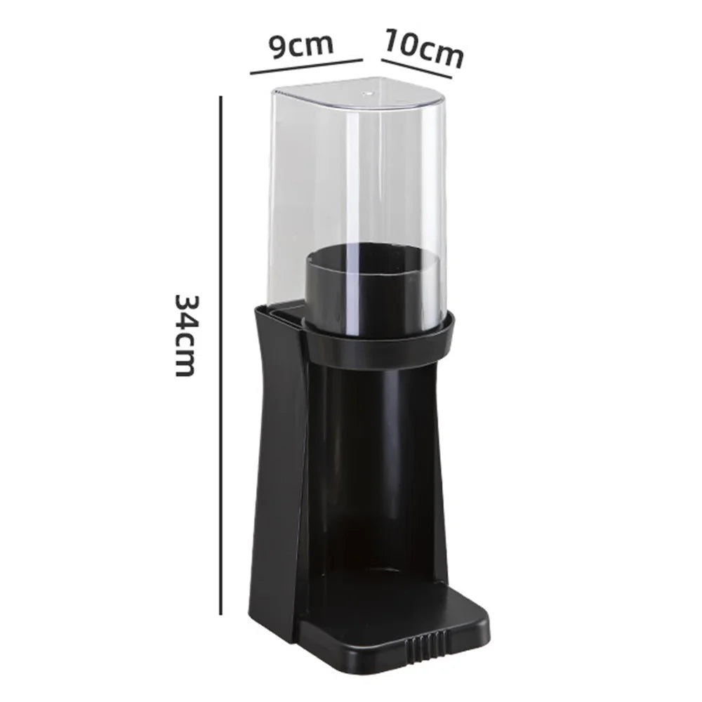 Single Cup Style Cup Dispenser Wall-Mounted Desktop Dual-Use Cup Holder for Home Kitchen Office - Black - 7