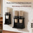 Double Cup Style Cup Dispenser Wall-Mounted Desktop Dual-Use Cup Holder for Home Kitchen Office - Black - 3