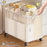 38x25x25cm Under Desk Storage Rack with Wheels Foldable Rolling Cart Organizer - Clear White - 3