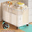 38x25x25cm Under Desk Storage Rack with Wheels Foldable Rolling Cart Organizer - Clear White - 4