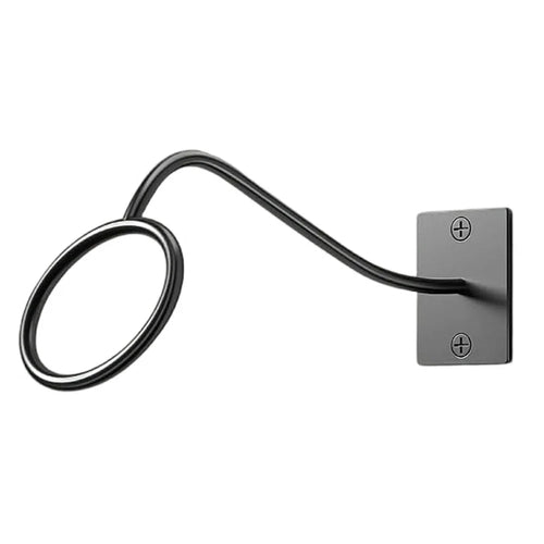 1Pc Wall Mounted Hat Hook Rustproof Carbon Steel Circular Support Baseball Cap Rack - Black - 1