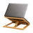 Bamboo Laptop Stand Desk Riser 4-Level Adjustable Ergonomic Foldable Reading Shelf Heat Dissipation - 1