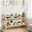2-Tier Japanese Style Bamboo Shoe Rack Storage Shelf for Entryway Bedroom Living Room - 2
