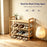 3-Tier Japanese Style Bamboo Shoe Rack Storage Shelf for Entryway Bedroom Living Room - 2