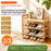 3-Tier Japanese Style Bamboo Shoe Rack Storage Shelf for Entryway Bedroom Living Room - 3