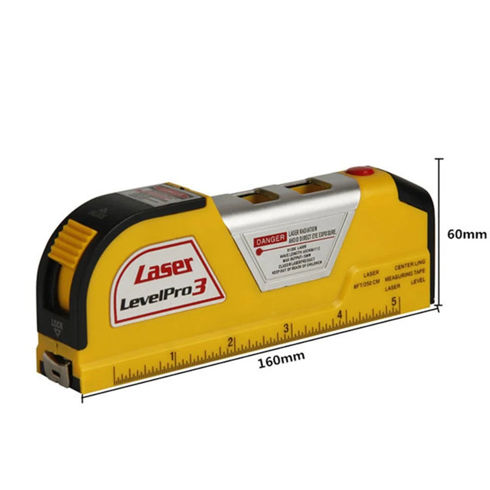 LV-02 Laser Horizon Vertical Measure Tape Horizontal Ruler 4-in-1 Infrared Laser Level Cross Line Laser Measure Tape - 3