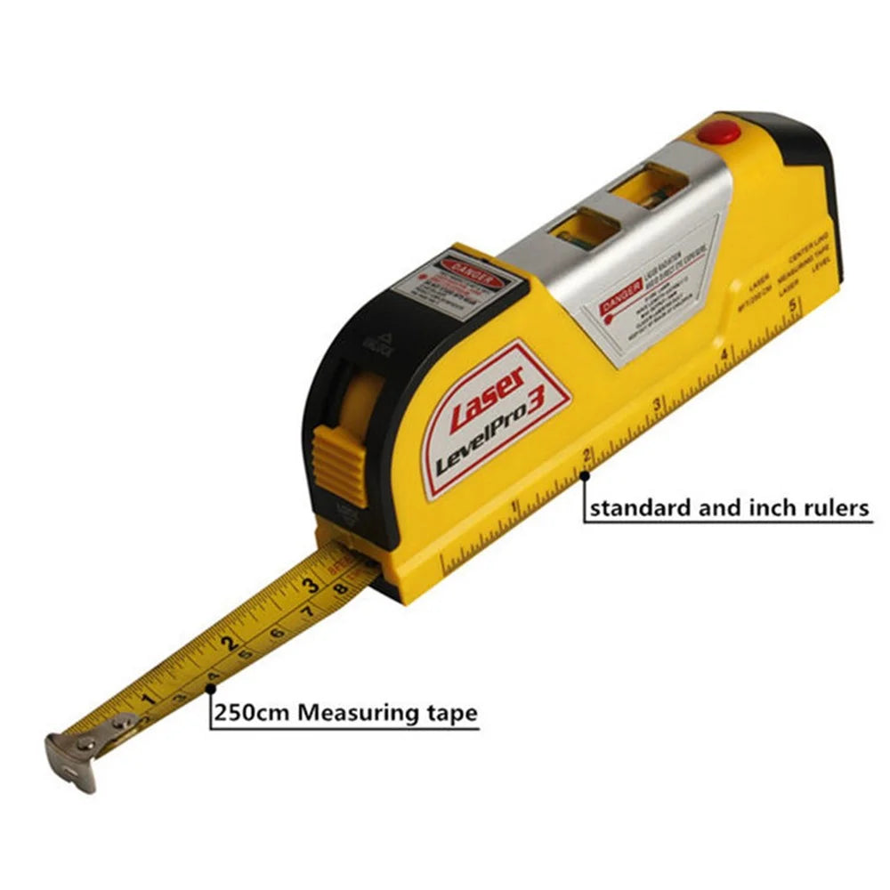 LV-02 Laser Horizon Vertical Measure Tape Horizontal Ruler 4-in-1 Infrared Laser Level Cross Line Laser Measure Tape - 6