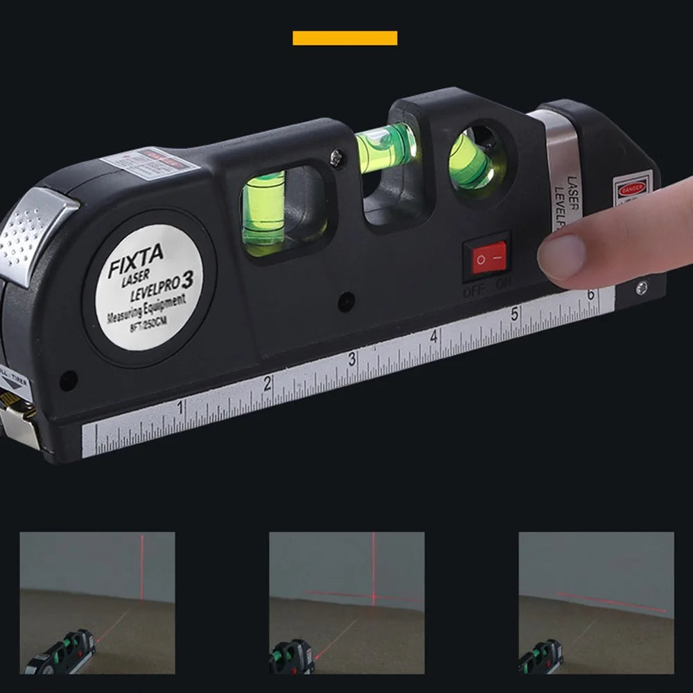 Cross / Straight Line Infrared Laser Level Multifunction Horizontal Vertical Laser Leveling Instrument Measure Tape with Tripod - 5