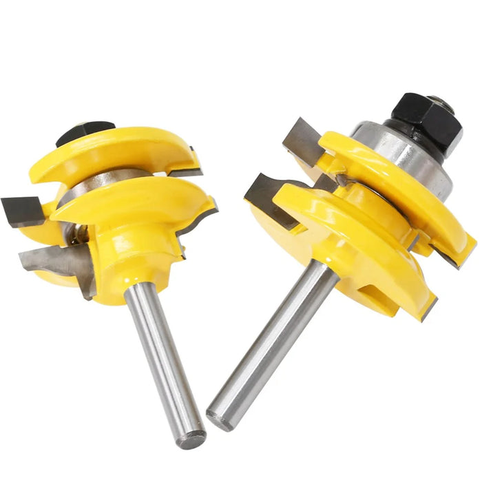 3Pcs Router Bit Set 1 / 4" Shank Woodworking Wood Cutter Groove Engraving Milling Tool - 2