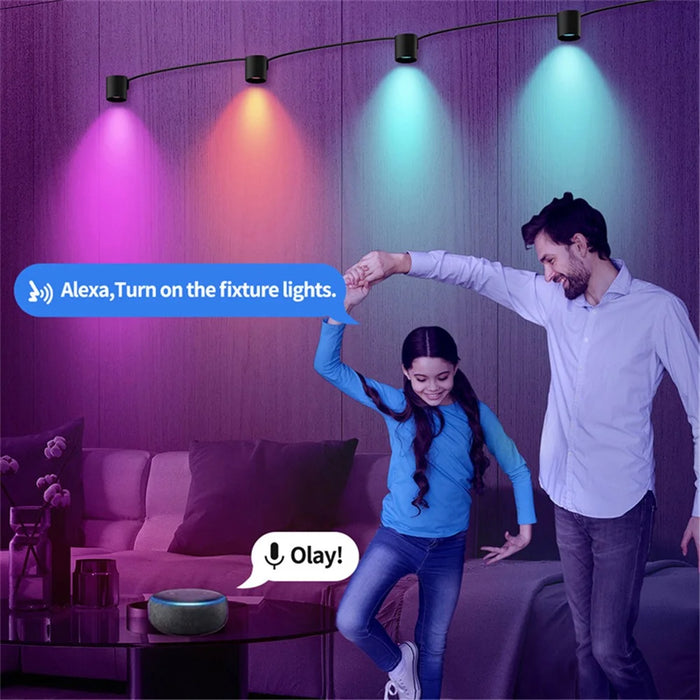 BLX-01 4Pack RGBIC LED Light Smart Wall Sconces Music Sync Home Decor Tuya WiFi Wall Lights Work with Alexa - EU Plug - 7