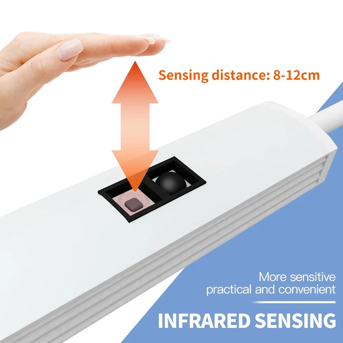 1469 40cm Hand Sensing USB LED Bar Light Self-adhesive Infrared Induction Cabinet Lamp - Pure White - 4