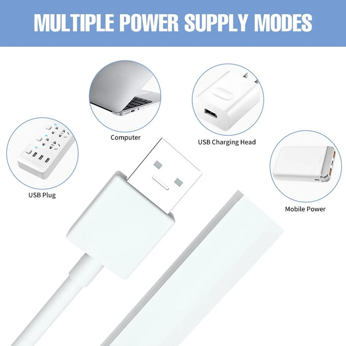 1469 40cm Hand Sensing USB LED Bar Light Self-adhesive Infrared Induction Cabinet Lamp - Pure White - 5