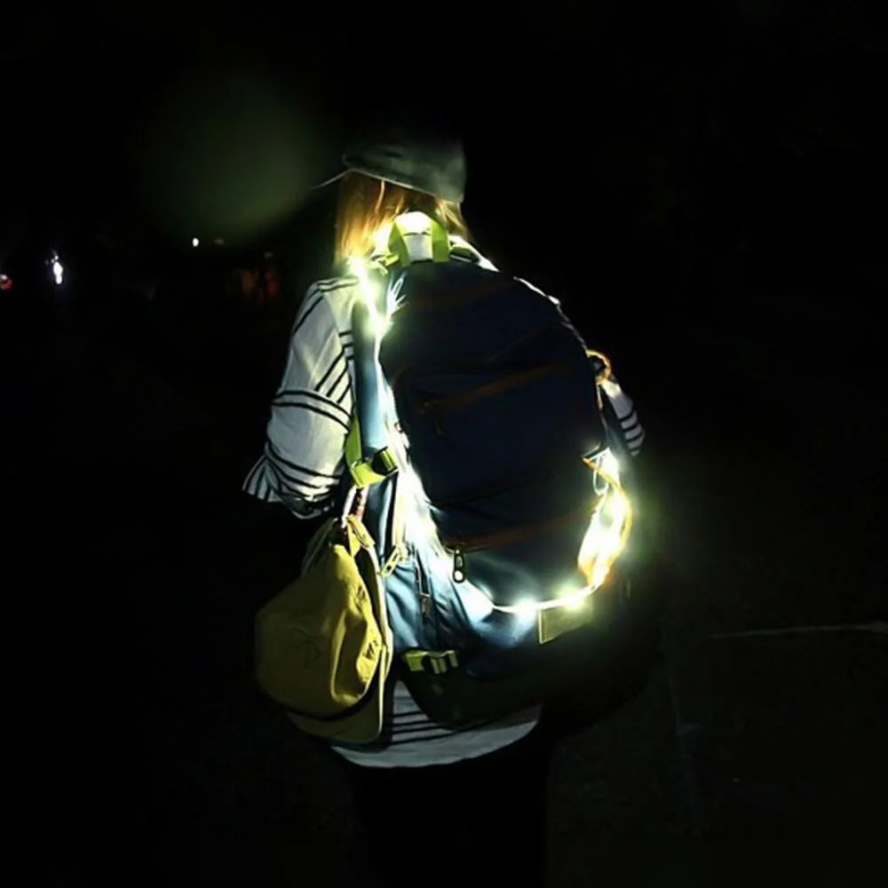 1.5m 45-LED String Light Outdoor Tent Camping Single Color Lighting Lamp Strip with 5V Touch Control Switch - White Light - 5
