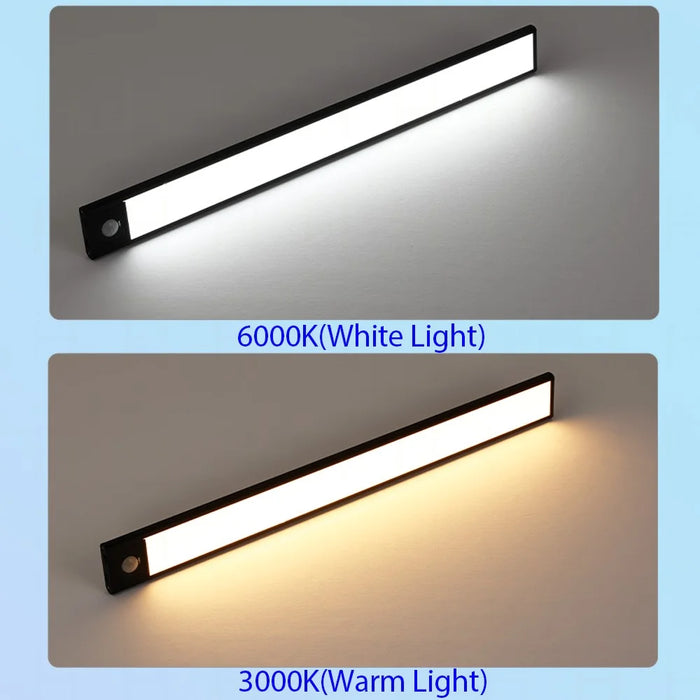 MZ-L1005 40CM Magnetic Cabinet Strip Light Self-Adhesive Closet Lamp Wardrobe Lighting Smart LED Motion Sensor Night Light - Black - 5