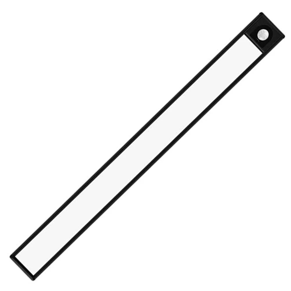 MZ-L1005 60CM Smart LED Motion Sensor Cabinet Strip Light Self-Adhesive Closet Lamp Wardrobe Lighting Night Light - Black - 1