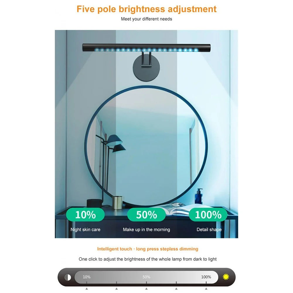 Style-A 25cm Dimmable LED Light Bar 3 Color Temperature Touch Control USB Powered Wall Light - 7