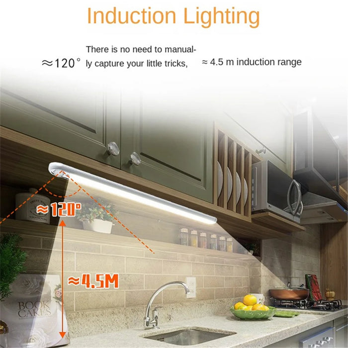 40cm PIR Motion Sensor Wireless Magnetic LED Light Strip Stepless Dimmable Rechargeable Light - 3
