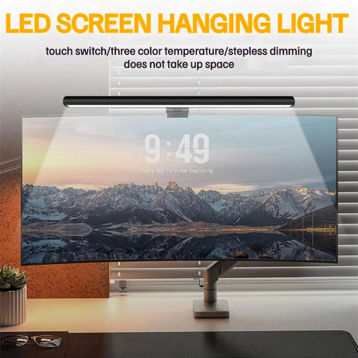 Laptop Monitor Lamp Three Color Temperature Dimmable Eye Protection USB Powered LED Light - 2