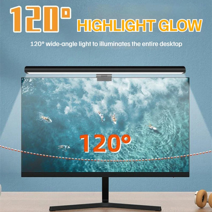 Laptop Monitor Lamp Three Color Temperature Dimmable Eye Protection USB Powered LED Light - 5