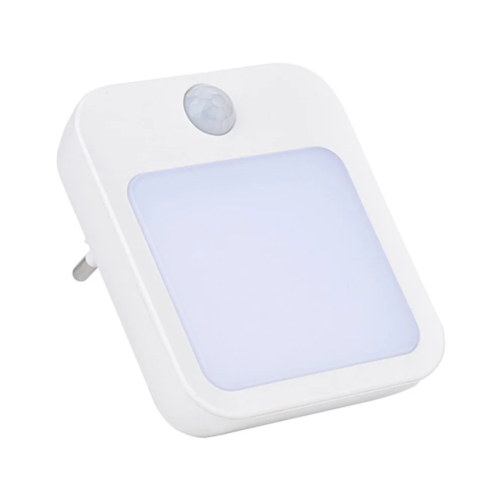 NL2202 2Pcs EU Plug Intelligent Body Sensor Night Lamp Motion Activated Dimming Night Light, Warm White - 2