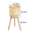 Knitted Bamboo Planter Pot Basket Woven Plants Vase Flowers Container Home Decoration, Size: L - Grid - 7
