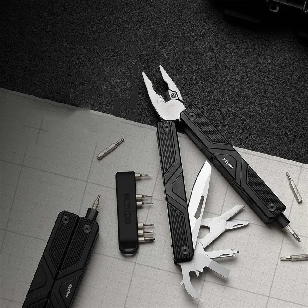 XIAOMIYOUPIN NEXTOOL Multitool Aluminum Alloy Multifunction Folding Plier Camping Survival Tools Travel Kits - 5