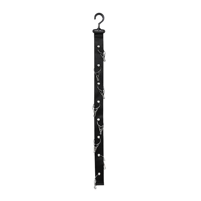 8-Clips Closet Hanging Cap Keeper Cloth+Metal Hat Holder Storage Rack Organizer - 1