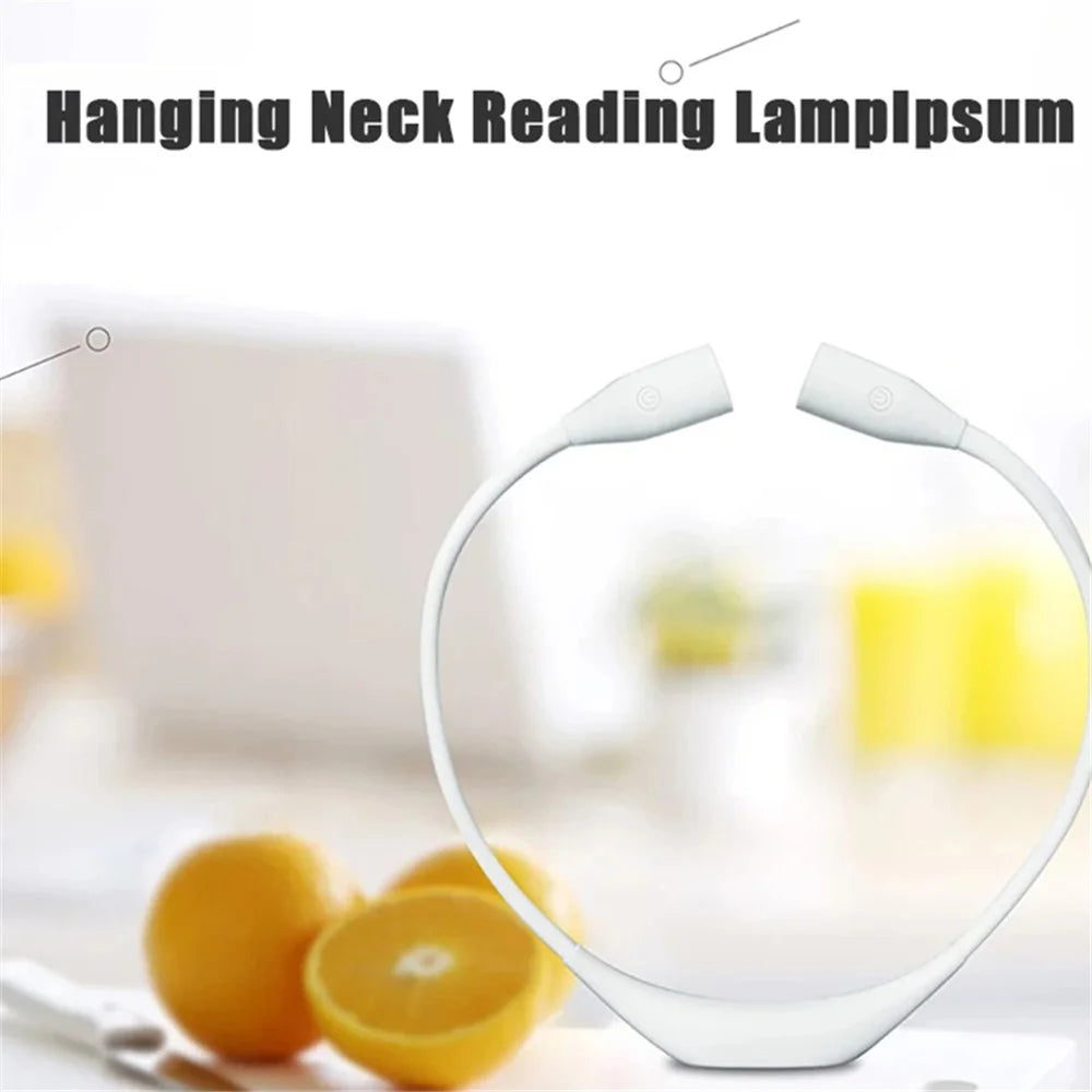 ST-8025 Soft Neckband Neck Hanging LED Reading Light Rechargeable Stepless Dimming Lamp - White - 2