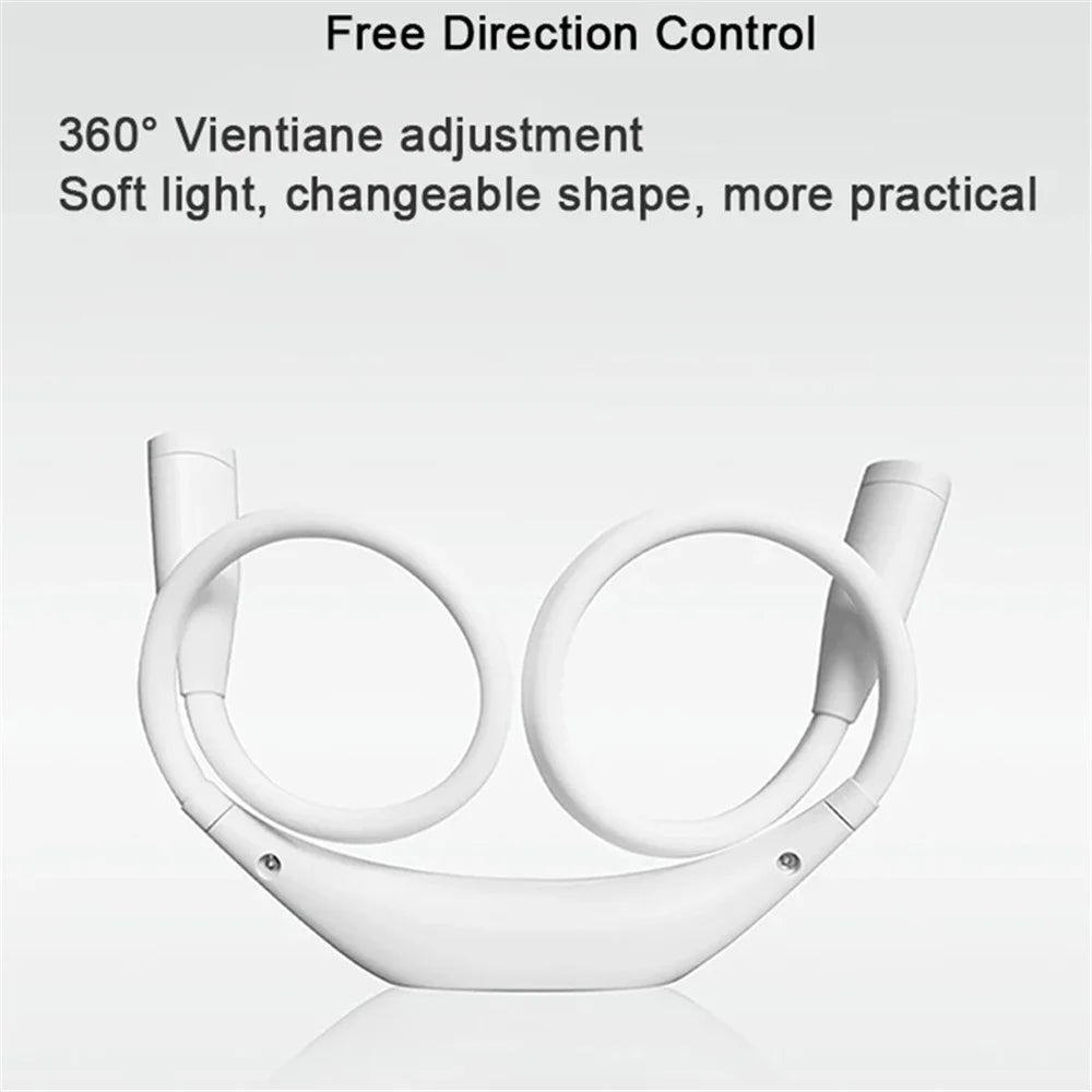 ST-8025 Soft Neckband Neck Hanging LED Reading Light Rechargeable Stepless Dimming Lamp - White - 5