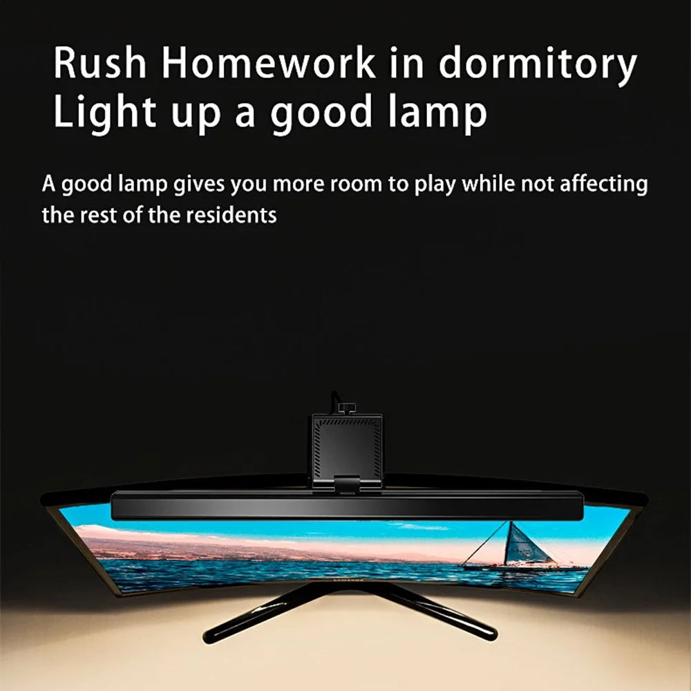 TB-30SA 33cm USB Powered Eye Care Computer PC Monitor Screen Light Bar Hanging Table Lamp - Black - 5