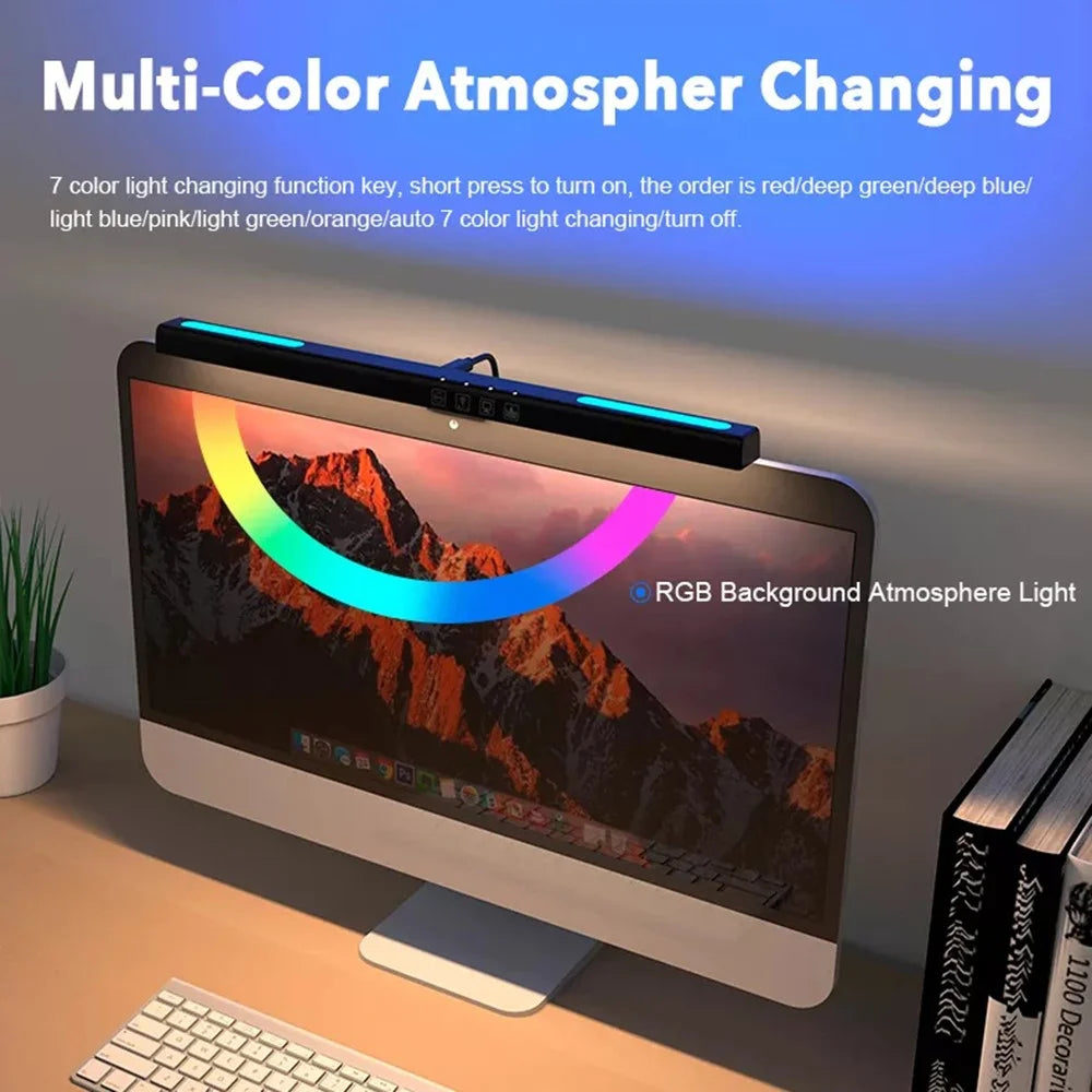 TB-301SG Monitor Light RGB Backlight Home Desk Lamp 3 Color Temperature Computer Screen LED Light Bar (Length: 398mm) - 4
