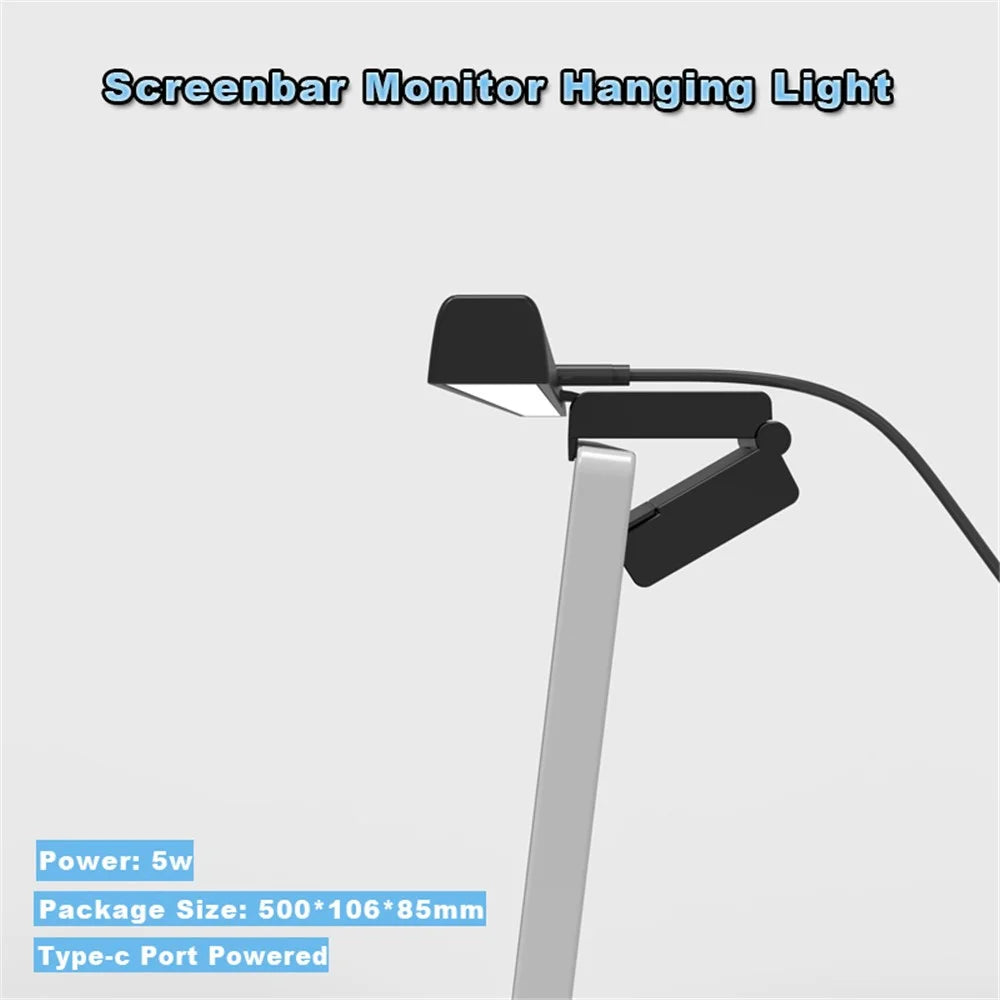 TB-3001 50cm Hanging Light Bar Timer Function Touch Control LED Lamp for Computer Monitor Screen - Black - 5