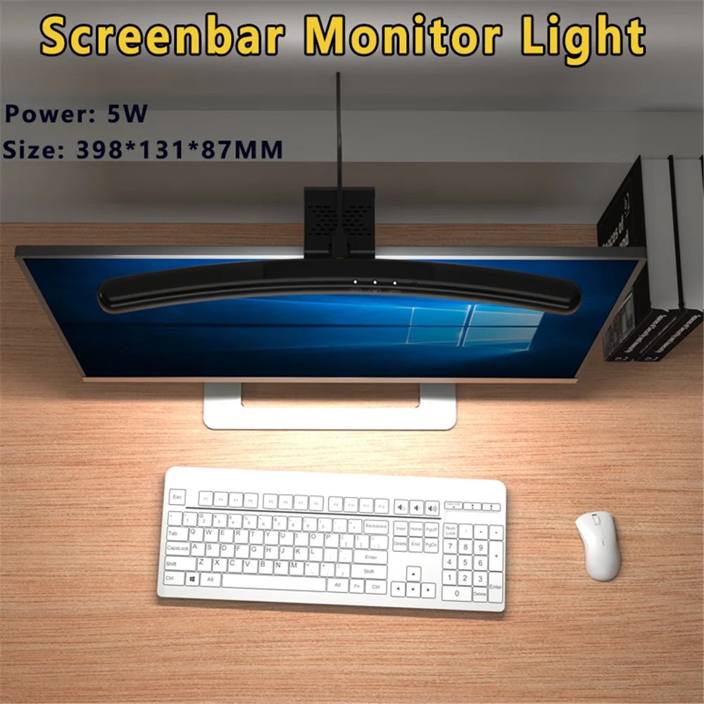 TB-301SF 398mm Hanging Light Bar Touch Control Lamp with 3 Color Temperature Modes for Curved Monitor - 4