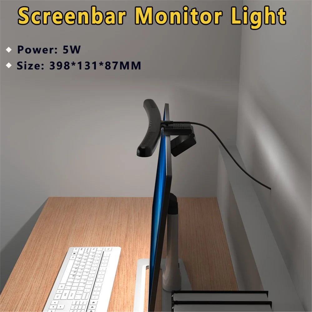 TB-301SF 398mm Hanging Light Bar Touch Control Lamp with 3 Color Temperature Modes for Curved Monitor - 5