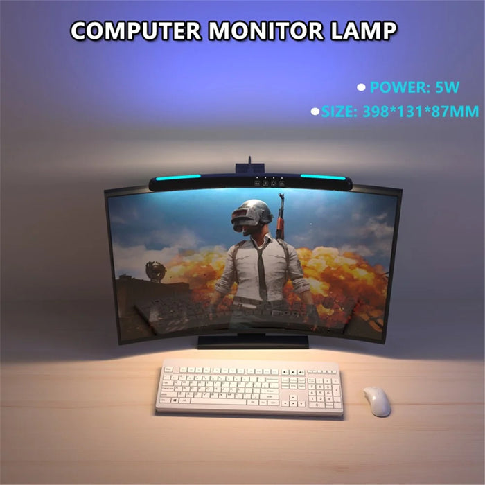 TB-301SFS 398mm RGB Effect Curved Monitor Hanging Light Bar No Flicker Touch Control Computer Screen Lamp - 2