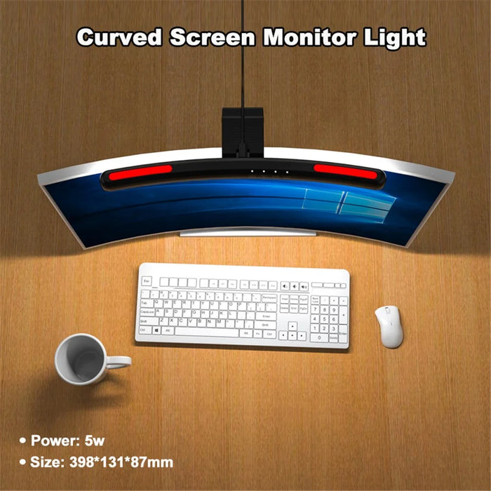 TB-301SFS 398mm RGB Effect Curved Monitor Hanging Light Bar No Flicker Touch Control Computer Screen Lamp - 4