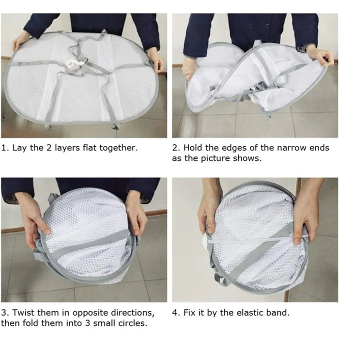 61x76CM Super Large Polyester + Stainless Steel Hanging Mesh Dryer Single-Layer Drying Rack Drying Net Pouch - 4