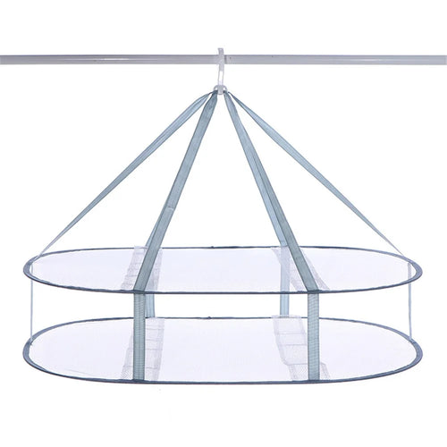 61x76CM 2-Layer Extra Large Drying Rack Underwear Dryer Polyester + Stainless Steel Drying Net - 1