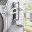 Wall-Mounted Metal Storage Shelf for Cloth Hanger Towel Adhesive Storage Rack - Black - 4