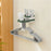 Dual Layer Foldable Storage Shelf for Clothes Hanger Wall-Mounted Clothes Hanger Holder Organizer  - Green - 3