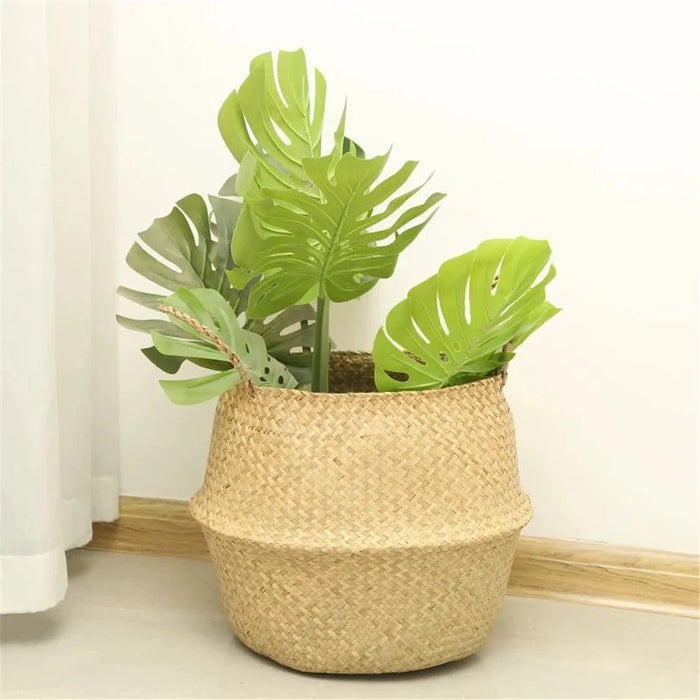 Foldable Plant Pot Multi-function Toys Storage Woven Basket with Handle, Size XXL - 2