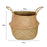 Foldable Plant Pot Multi-function Toys Storage Woven Basket with Handle, Size XXL - 5