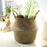 Home Decoration Straw Woven Basket Flowerpot Plant Handwoven Storage Bin Organizer Bag, Size: S - Yellow - 3