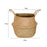 Home Decoration Straw Woven Basket Flowerpot Plant Handwoven Storage Bin Organizer Bag, Size: S - Yellow - 5