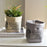 Cloth Art Planter Storage Bag Plant Pot Cover Pouch Decorative Covering Bin Sunflower Daisy Grow Bag - Grey - 3