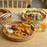 Woven Rattan Basket Bread Fruit Round Storage Tray with Handle M (No FDA) - 4