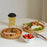 Woven Rattan Basket Bread Fruit Round Storage Tray with Handle M (No FDA) - 6
