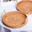 Woven Rattan Basket Bread Fruit Round Storage Tray with Handle M (No FDA) - 7