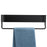 5303 30cm Bathroom Toilet Space Aluminum Storage Rack with Towel Hanging Rod - Black - 1
