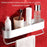 5303 30cm Bathroom Toilet Space Aluminum Storage Rack with Towel Hanging Rod - Black - 4